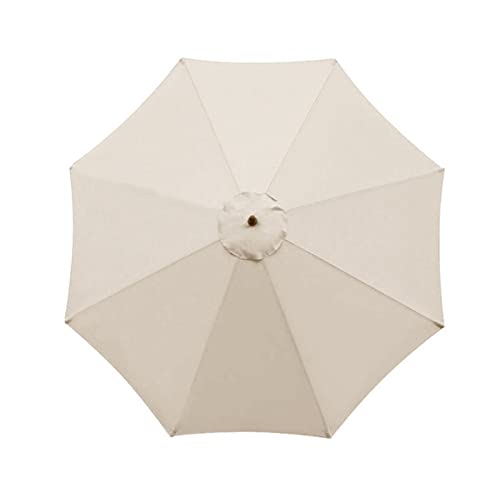TWSOUL Ersatz-Sonnenschirm-Stoffbezug, 2.7m 6 Rippen / 3m 8 Rippen Sonnenschirm Ersatz Baldachin Abdeckung, Anti-Ultraviolett Patio Umbrella Cloth Cover (Weiß, 2.7m / 8 Rippen) von TWSOUL