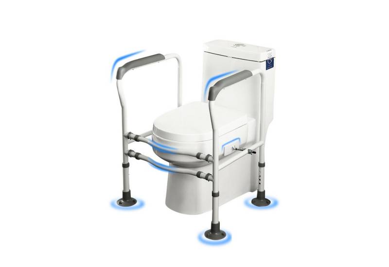 TWSOUL WC-Aufstehhilfe WC-Handlauf,Toilettenständer mit Armlehnen, Durchschlagfreie Montage, Tragkraft 300kg von TWSOUL