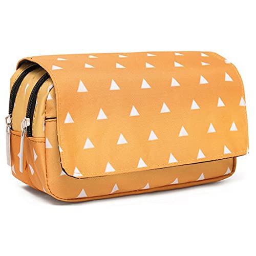 TWSTIV Anime Kamado Tanjirou Nezuko Cosplay Federmäppchen Stifteetui Halter Stiftebox Schreibwaren Tasche Große Kapazität mit Reißverschluss, 6. agatsuma Zenitsu, Schachtel von TWSTIV