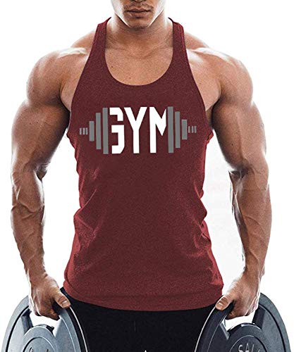 TX Apparel Herren Tanktop Fitness Stringer Gym Shirt Baumwolle-WNRD-M von TX Apparel