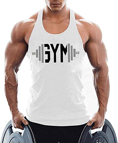 TX Apparel Herren Tanktop Fitness Stringer Gym Shirt Baumwolle-WT-XXL von TX Apparel