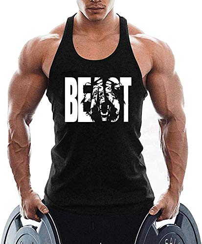 TX Apparel Herren Tanktop Skull Schädel Fitness Stringer Totenkopf Männer Gym àrmellos Shirt, Schwarz, M von TX Apparel