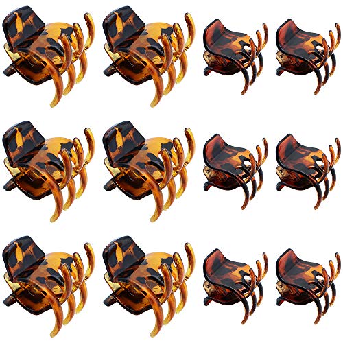 TXErfolg 12 Stück Haarklammer Kunststoff 2 Größen Damen Haargreifer Haarklammern Hair Claw Clips Haar Zubehör für Mädchen und Frauen von TXErfolg