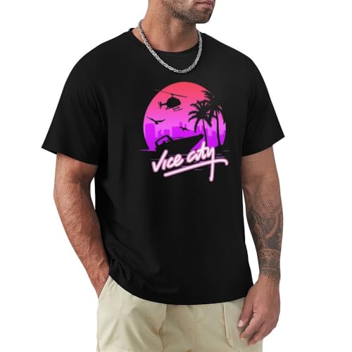 Vice City Retro T-Shirt t Shirt Man Heavyweight t Shirts Animal Print Shirt Mens Graphic t-Shirts Pack von TXHxhdSGH