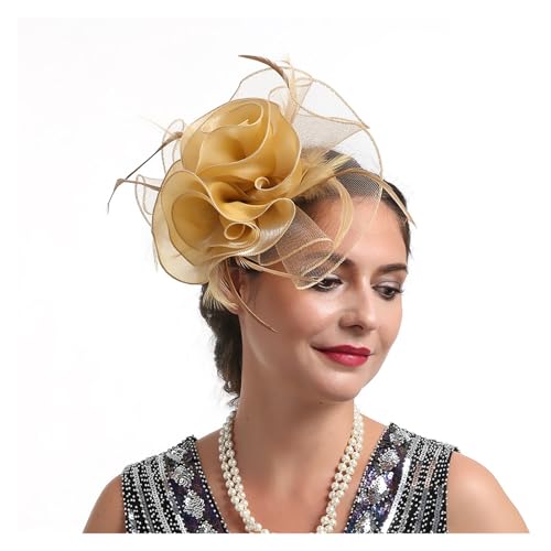 Fascinator-Hüte mit Blumenmuster for Damen, mit Stirnband und Clips, Kopfbedeckung for Cocktail- und Teepartys for Mädchen und Frauen(11) von TXLEAPEY