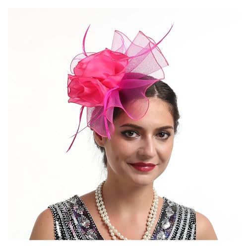 Fascinator-Hüte mit Blumenmuster for Damen, mit Stirnband und Clips, Kopfbedeckung for Cocktail- und Teepartys for Mädchen und Frauen(4) von TXLEAPEY