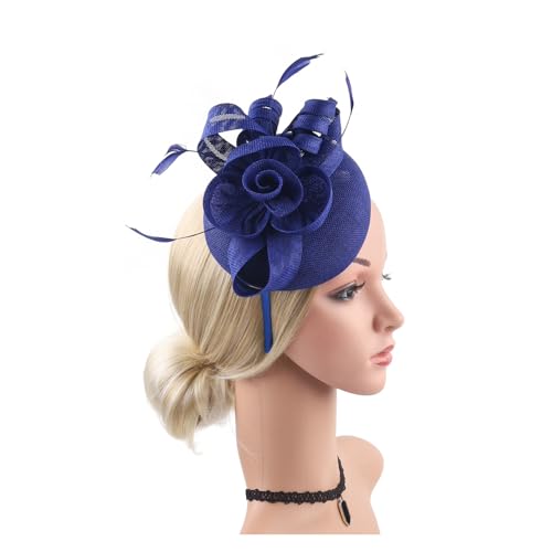 Fascinator-Hut Mit Blumenmuster, Stirnband Mit Clips, Pillbox-Hut, Cocktail-/Teeparty-Kopfbedeckung For Frauen(HA5803-10) von TXLEAPEY
