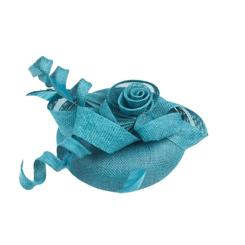 Fascinator-Hut Mit Blumenmuster, Stirnband Mit Clips, Pillbox-Hut, Cocktail-/Teeparty-Kopfbedeckung For Frauen(HA5803-13) von TXLEAPEY