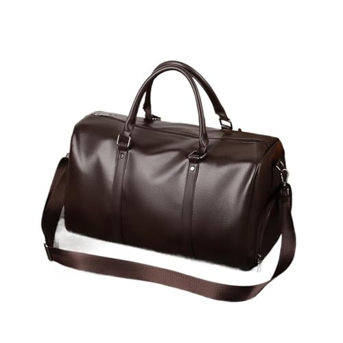 Leder Gym Business Handtasche Einkaufstasche Boston Schuhe Fitness Reise Duffle Gepäck Schulter Sport Seite for Männer Ehemann(Brown) von TXLEAPEY