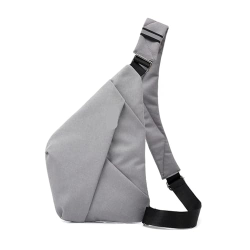 Männer Reisetasche Einbruchsichere Umhängetasche Tägliche Tragetasche Anti-Diebstahl-Sicherheitsgurt Digitale Aufbewahrung Brusttaschen(GRAY) von TXLEAPEY