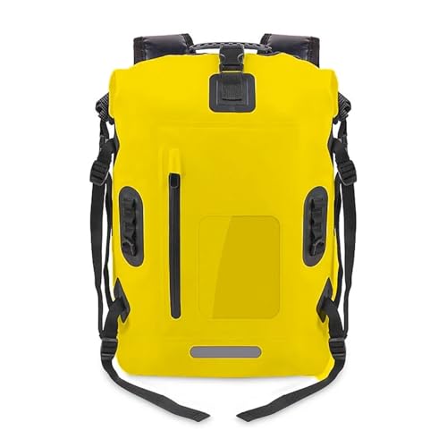 TXLEAPEY 30L wasserdichte Dry Bag Angelrucksack Drift Schwimmen Fluss Trekking Schulter Köder Angeln Eimer Ausrüstung Tauchen Rafting Kajak Tasche(Yellow) von TXLEAPEY