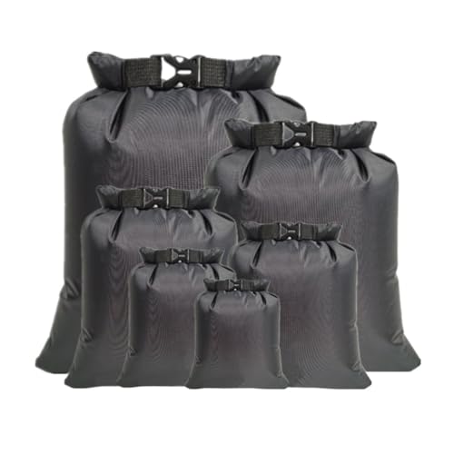 TXLEAPEY 5 STÜCKE 1,5/2,5/3/3,5/5/8L wasserdichte Dry Bag Pack Sack Schwimmen Rafting Kajakfahren Fluss Trekking Schwimmende Segeln Canoing Bootfahren(Black) von TXLEAPEY