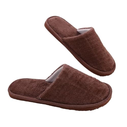 TXLEAPEY Herren Hausschuhe Winter Warm Plüsch Hausschuhe Weich Plüsch Hausschuhe Indoor Outdoor Schuhe for Schlafzimmer(CO,42-43) von TXLEAPEY