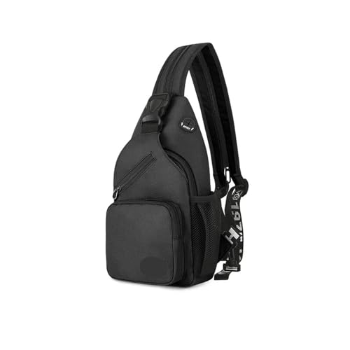 TXLEAPEY Umhängetasche Mann Casual Brust Business Männlich Multifunktionale Frauen Rucksack Radfahren Sport Rucksack Travel Pack(Black) von TXLEAPEY