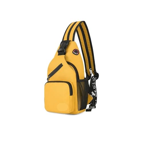 TXLEAPEY Umhängetasche Mann Casual Brust Business Männlich Multifunktionale Frauen Rucksack Radfahren Sport Rucksack Travel Pack(Yellow) von TXLEAPEY