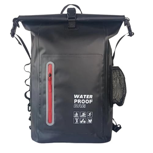 TXLEAPEY wasserdichte Kajak Dry Bag Drift Schwimmen Rucksack Große Fluss Trekking Schulter Strand Tauchen Trocken Rafting Kanu PVC Camping Tasche(Black) von TXLEAPEY