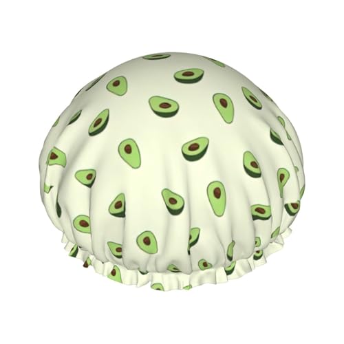 Avocado Doppellagiger Badehut für Frauen, um langes und dickes Haar zu bedecken, wiederverwendbare wasserdichte Motorhaube von TYANG