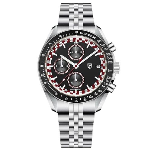 Pagani Design PD1816 Herrenuhr Racing Chronograph Sport Quarzuhr VK67 Uhrwerk AR Saphir Wasserdicht Vintage Casual Herren Armbanduhr von TYBERLEY