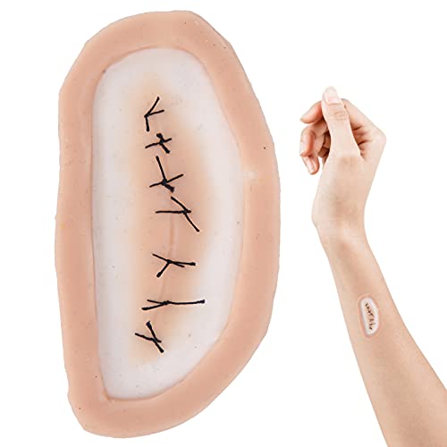 Scary Narben Gefälschte Wundstich -Narben -Aufkleber Wiederverwendbares Weiches Silikon Realistisches -up für Halloween -Film -TV -Kostüm mit Hoher Simulationseffekt für von TYCIONG