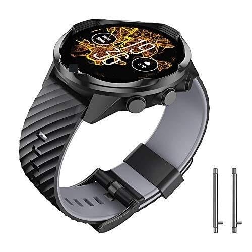TYEMLM Für Suunto 7 weiches Silikonband 9 Ersatzarmband für Männer und Frauen 9 Baro Sportuhrenarmband für Suunto 9 Spartan 9 GPS-Uhrenarmband(Black-Gray) von TYEMLM