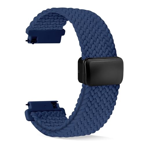 TYEMLM Nylonbänder, Schnellverschluss, geflochtene Nylon-Uhrenarmbänder, dehnbares Sport-Ersatzarmband für Damen und Herren, 20 mm, 22 mm(Blue,20mm) von TYEMLM