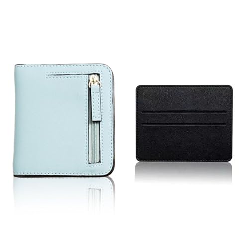 1 Kurze Geldbörse Und 1 Ausweishalter, Kartenhalter Aus Pu-Leder, Damen-Geldbörse, Multifunktionale Geldbörse, Damen-Mini-Geldbörse von TYFGRT