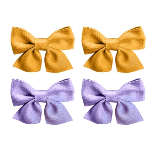 2 Paar Schleifen-Haarspangen, Kinder-Haarspangen, Süße Haarspangen, Rutschfeste Schleifen-Haarspangen, Haarschmuck, Bekleidungszubehör von TYFGRT