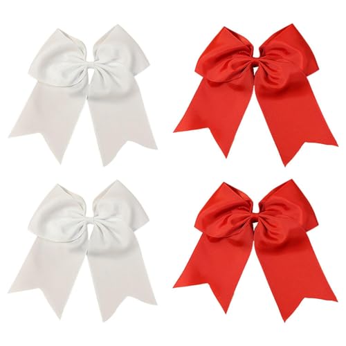 4 Stück Schleifen-Haargummis, Süße Schleifen-Haar-Accessoires, Mädchen-Haar-Accessoires, Pferdeschwanz-Haar-Accessoires, Haarschmuck, Bekleidungszubehör von TYFGRT