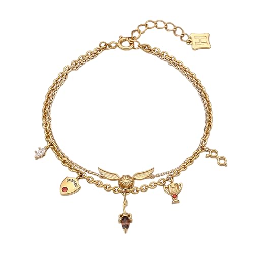 TYFGRT 1 Stück Goldenes Flügelarmband, Modetrendarmband, Geschenkarmband, Mädchenarmband, Kreatives Formarmband, Doppellagiges Armband von TYFGRT