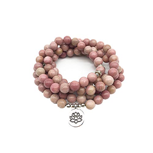 Neues Ladies Yoga Armband 108 Mala Rhodonite Balance Armband Einfaches Design Heilgeist Geschenk von TYGJB