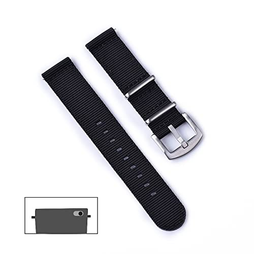 TYLDBNF 18 mm 20 mm 22 mm Nylonriemen Schnellfreisetzer Spring Military Riemen für Uhrzubehör Ersatzarmband (D, 20 mm) von TYLDBNF
