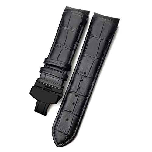 TYLDBNF 22mm 23mm 24 mm gebogenes Ende Watchband Fit für T035617 Cowhide Watch Gurt -Verschluss Armbänder Männer (Farbe: Braun Gold, Größe: 23 mm) von TYLDBNF