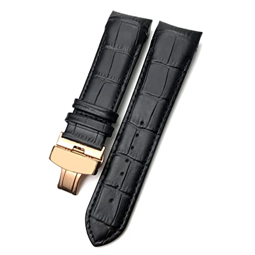 TYLDBNF 22mm 23mm 24 mm gebogenes Ende Watchband Fit für T035617 Cowhide Watch Gurt -Verschluss Armbänder Männer (Farbe: Braun Gold, Größe: 23 mm) von TYLDBNF
