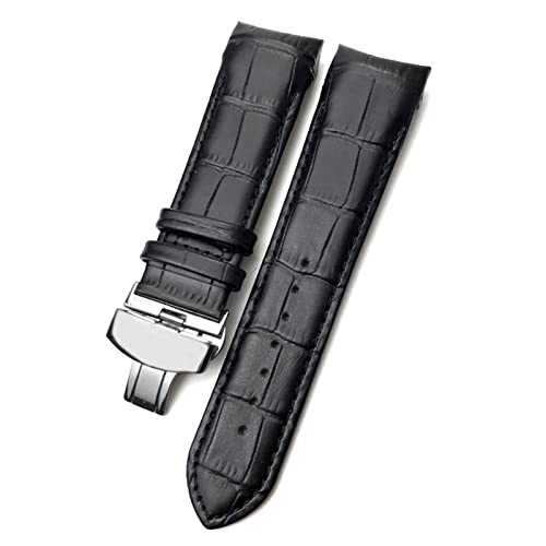 TYLDBNF 22mm 23mm 24 mm gebogenes Ende Watchband Fit für T035617 Cowhide Watch Gurt -Verschluss Armbänder Männer (Farbe: Braun Gold, Größe: 23 mm) von TYLDBNF