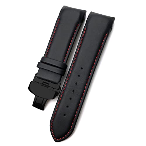 TYLDBNF 22mm 23mm 24 mm gebogenes Ende Watchband Fit für T035617 Cowhide Watch Gurt -Verschluss Armbänder Männer (Farbe: Braun Gold, Größe: 23 mm) von TYLDBNF