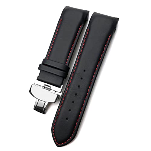 TYLDBNF 22mm 23mm 24 mm gebogenes Ende Watchband Fit für T035617 Cowhide Watch Gurt -Verschluss Armbänder Männer (Farbe: Braun Gold, Größe: 23 mm) von TYLDBNF