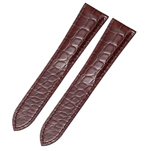 TYLDBNF Alligator Genauer Leder Uhrengurt für Solo Tank London Calibo Leder Uhren Band Männer und Frauen 16mm 18 mm 20 mm 22 mm (Farbe: Rot Schwarz, Größe: 24 mm) von TYLDBNF