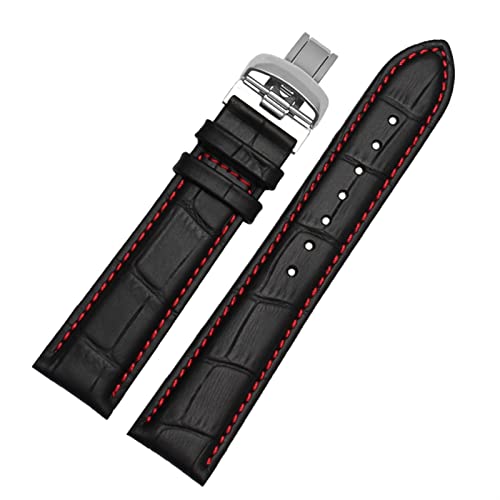 TYLDBNF Echtes Leder -Uhrband für Mido Multifort M005 Serie M005930 Armband 23mm Hemdless Stahl Schmetterlingsschnalle (Farbe: 10mm Goldverschluss, Größe: 20 mm) von TYLDBNF