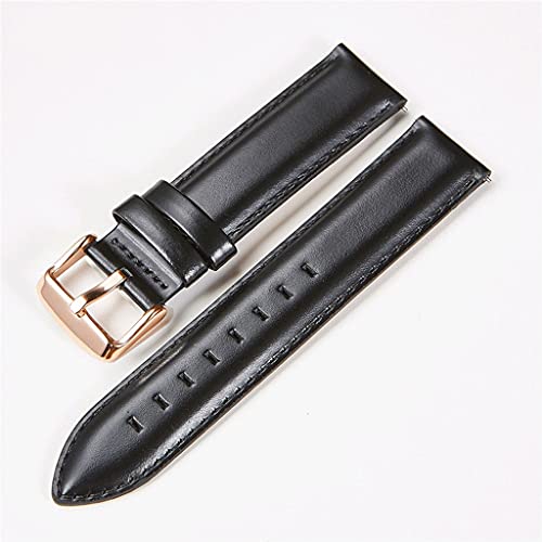 TYLDBNF Echtes Leder -Uhrenband 18mm 20 mm 22 mm Schnellveröffentlichungs -Watchbänder mit fester Schnalle (D, 20 mm) von TYLDBNF