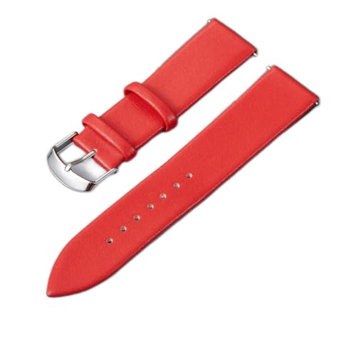 TYLDBNF Echtes Leder Uhrengurt 16 mm 18 mm 20 mm 22 mm weiß braun schwarzes weiches Leder -Uhr -Uhr -Accessoires (OneColor, 18 mm) von TYLDBNF