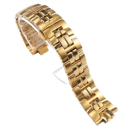 TYLDBNF Edelstahl-Uhrband für Titoni 83930 83950SY-271 Uhrengurt Armband-Einsatz Logo (Farbe: Silber und Gold, Größe: 8 mm) von TYLDBNF