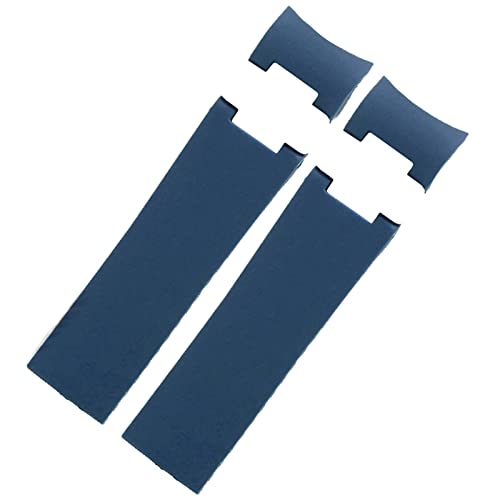 TYLDBNF Für Ulysse Nardin Silicon Gummi -Uhren -Band 263 Diver Burved End Gurt 22 mm wasserdichte Gürtel Uhrenarmbänder (Farbe: ein schwarzes Schwarz, Größe: 22 mm) von TYLDBNF