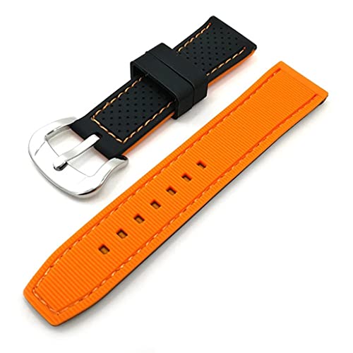 TYLDBNF Gummi-Uhrengurt 20 mm 24 mm Generic Watch für wasserdichtes Uhrenband (Weißdinosaurier Doodle4,20 mm) von TYLDBNF