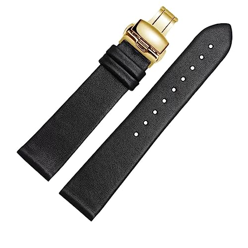 TYLDBNF Leder Uhrengurt für Männer und Frauen -dünne weiche Schnalle -Accessoires dünne Schaltkettenkette (D, 19 mm) von TYLDBNF