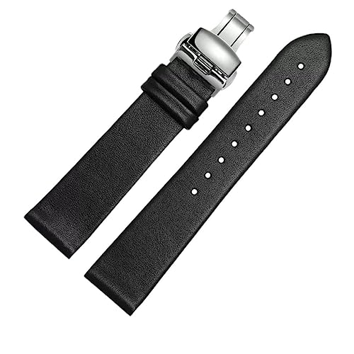 TYLDBNF Leder Uhrengurt für Männer und Frauen -dünne weiche Schnalle -Accessoires dünne Schaltkettenkette (blau, 18 mm) von TYLDBNF