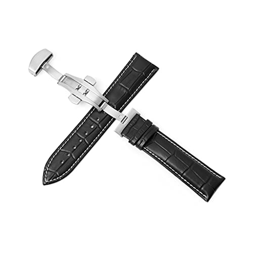TYLDBNF Leder Watchbänder Universal Watch Schnalle Band Stahlschnalle -Gurt Uhr (D, 21mm) von TYLDBNF