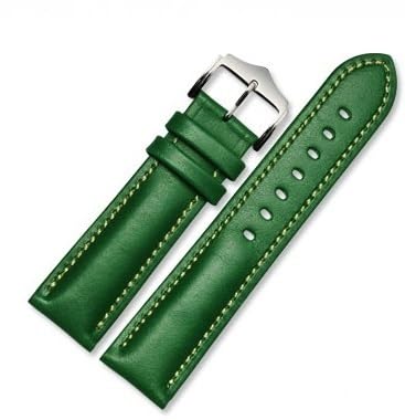 TYLDBNF Lederarmband handgefertigtes Gurt 18 20 mm 22 mm Gurt Grüne Farbschuh Uhren (C, 20 mm) von TYLDBNF