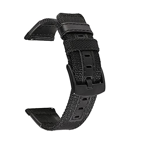 TYLDBNF Nylon Canvas -Gurtband für Armbandband 20mm 22mm Uhrzubehör (OneColor, 20 mm) von TYLDBNF