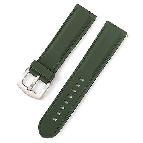 TYLDBNF Uhrenband 18mm 20 mm 22 mm 24mm Sport Watch Gurt Männer Frauen Repecement Band Gummi -Armband Edelstraße (blau, 18 mm) von TYLDBNF