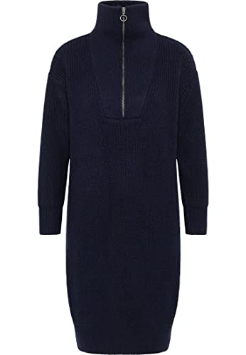 TYLIN Damen Strick Langarmkleid midi 39424896-TY01, Marine, L von TYLIN